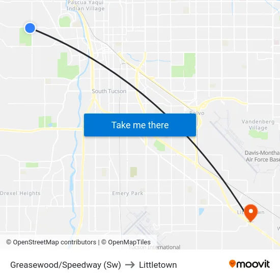 Greasewood/Speedway (Sw) to Littletown map