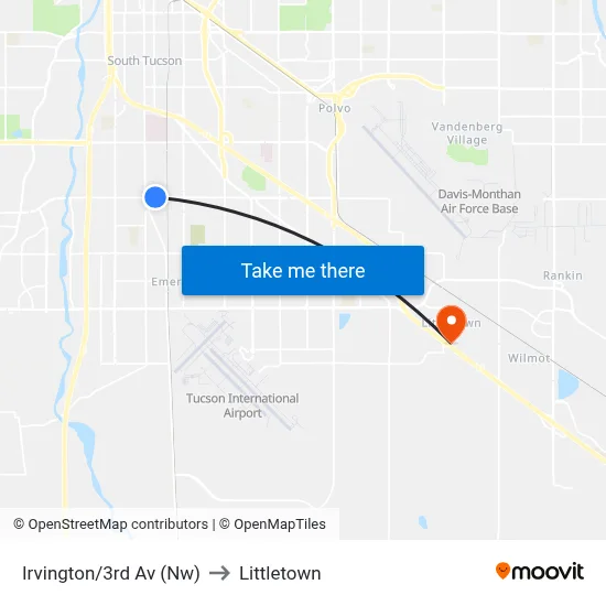 Irvington/3rd Av (Nw) to Littletown map