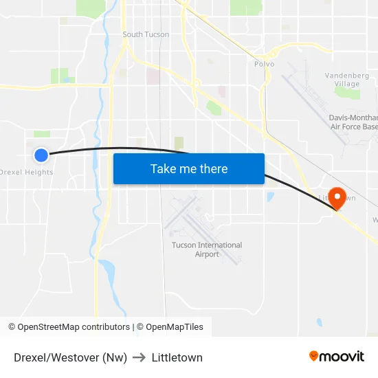 Drexel/Westover (Nw) to Littletown map