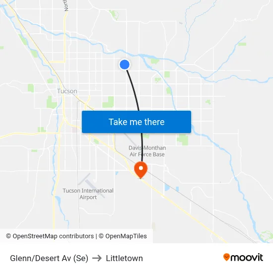 Glenn/Desert Av (Se) to Littletown map