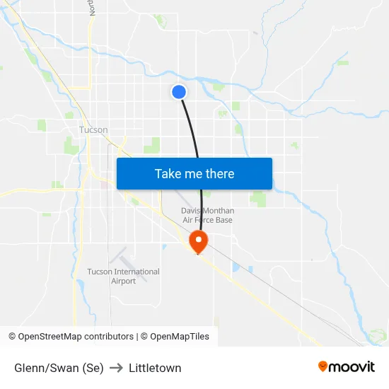 Glenn/Swan (Se) to Littletown map