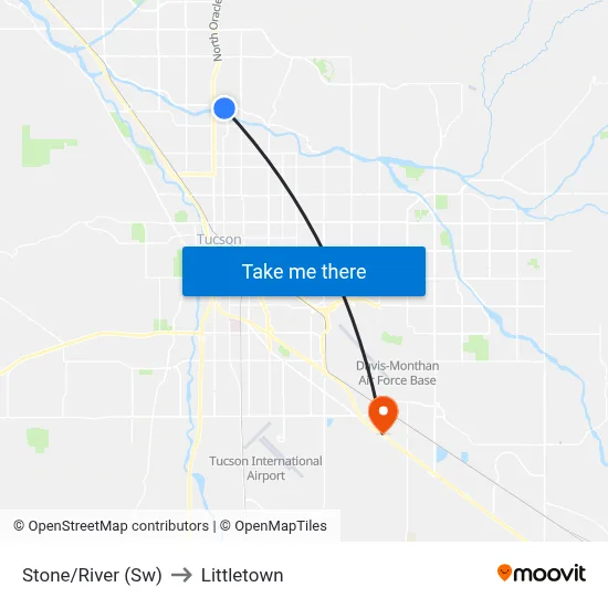 Stone/River (Sw) to Littletown map