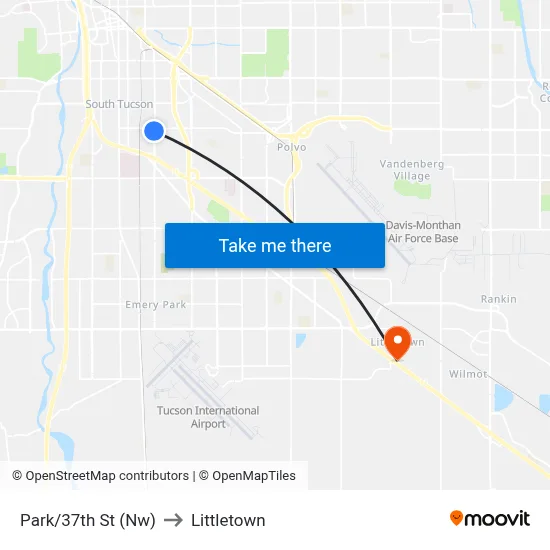 Park/37th St (Nw) to Littletown map