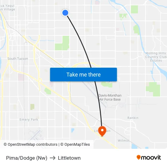 Pima/Dodge (Nw) to Littletown map