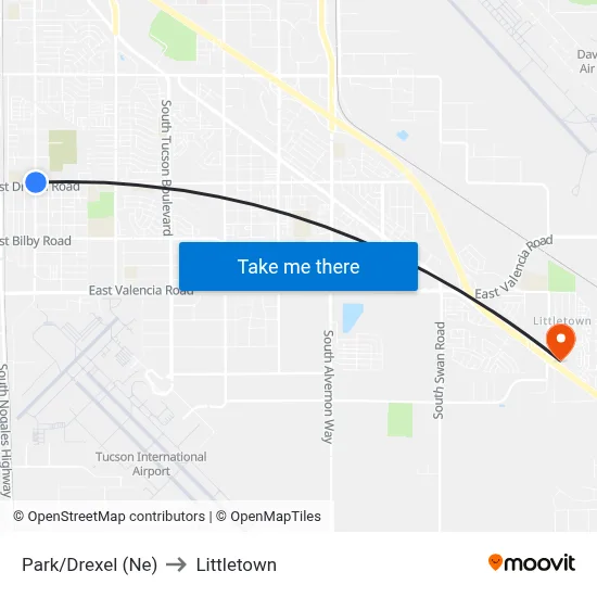Park/Drexel (Ne) to Littletown map