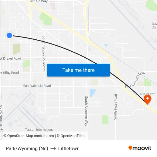 Park/Wyoming (Ne) to Littletown map