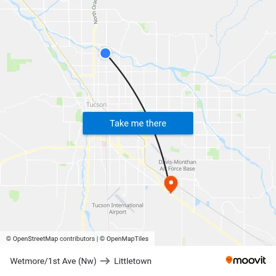 Wetmore/1st Ave (Nw) to Littletown map