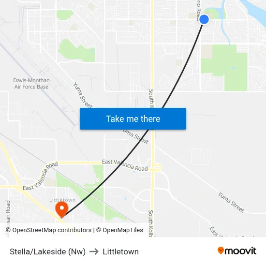 Stella/Lakeside (Nw) to Littletown map