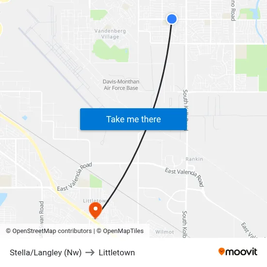 Stella/Langley (Nw) to Littletown map