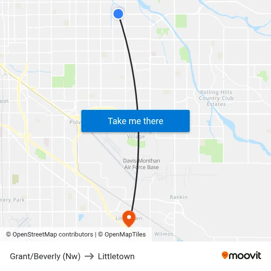 Grant/Beverly (Nw) to Littletown map