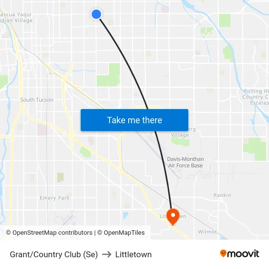 Grant/Country Club (Se) to Littletown map