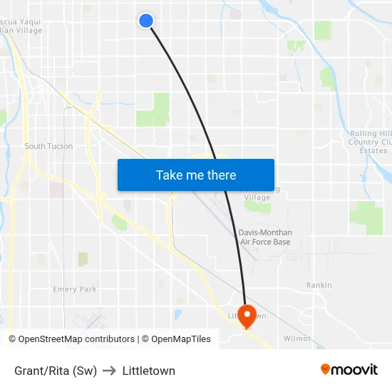 Grant/Rita (Sw) to Littletown map