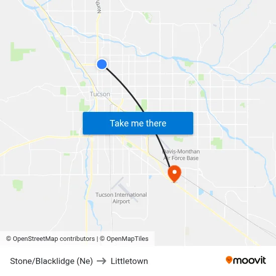 Stone/Blacklidge (Ne) to Littletown map