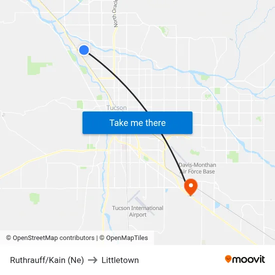 Ruthrauff/Kain (Ne) to Littletown map