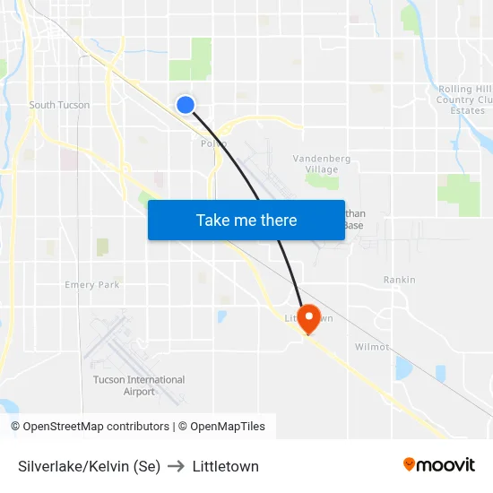 Silverlake/Kelvin (Se) to Littletown map