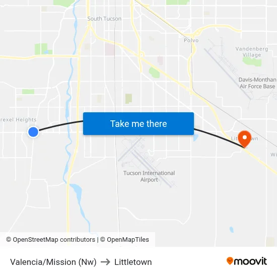 Valencia/Mission (Nw) to Littletown map