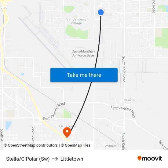 Stella/C Polar (Sw) to Littletown map