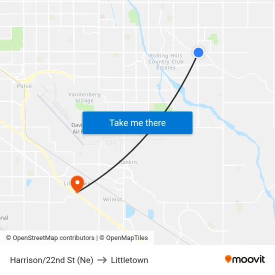 Harrison/22nd St (Ne) to Littletown map