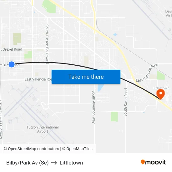 Bilby/Park Av (Se) to Littletown map