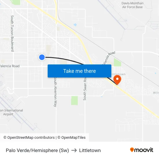 Palo Verde/Hemisphere (Sw) to Littletown map