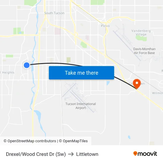 Drexel/Wood Crest Dr (Sw) to Littletown map