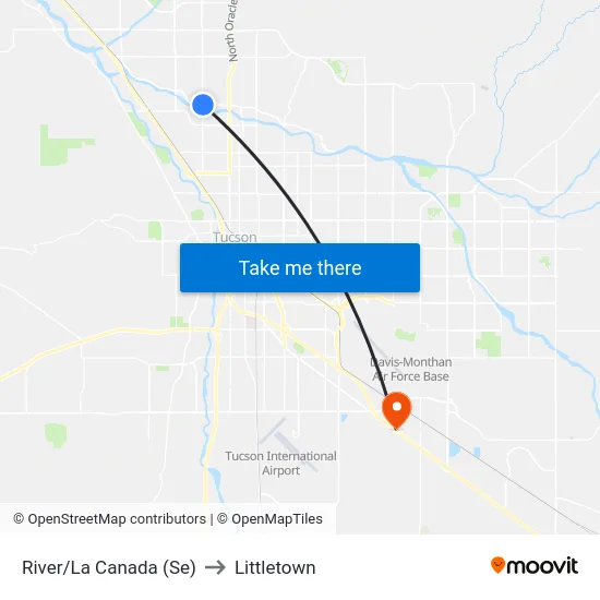 River/La Canada (Se) to Littletown map