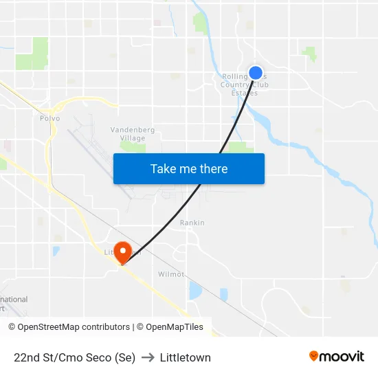 22nd St/Cmo Seco (Se) to Littletown map