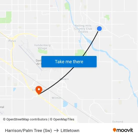 Harrison/Palm Tree (Sw) to Littletown map