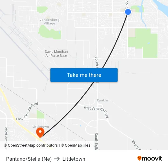 Pantano/Stella (Ne) to Littletown map
