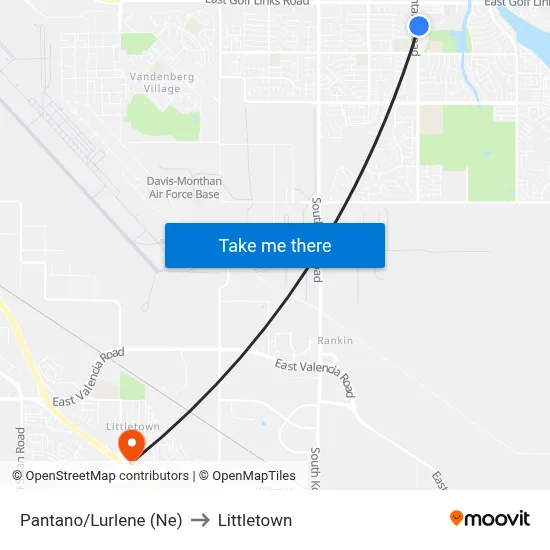 Pantano/Lurlene (Ne) to Littletown map