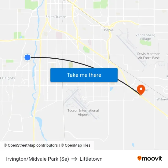 Irvington/Midvale Park (Se) to Littletown map