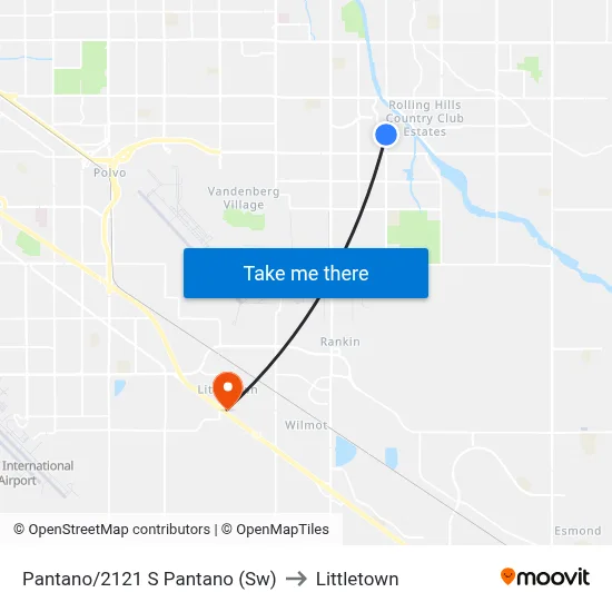 Pantano/2121 S Pantano (Sw) to Littletown map