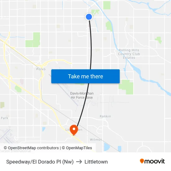 Speedway/El Dorado Pl (Nw) to Littletown map