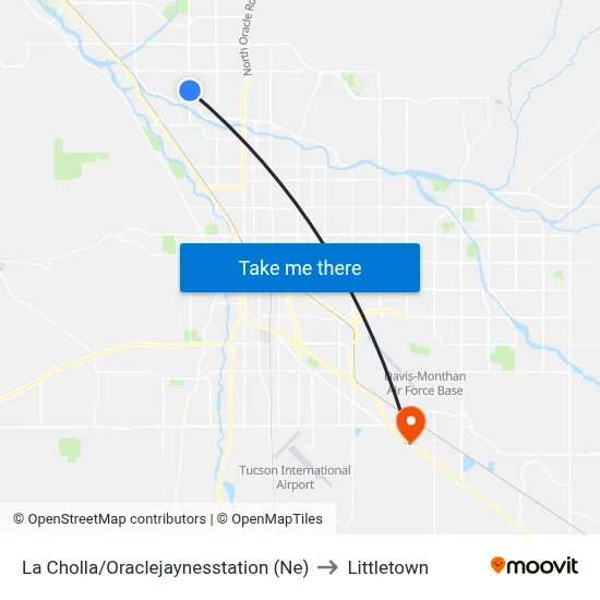 La Cholla/Oraclejaynesstation (Ne) to Littletown map