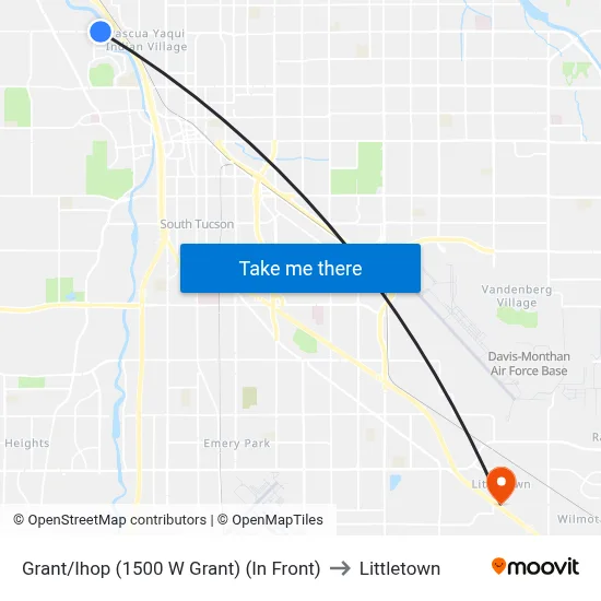 Grant/Ihop (1500 W Grant) (In Front) to Littletown map