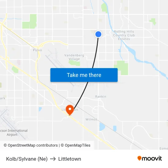 Kolb/Sylvane (Ne) to Littletown map