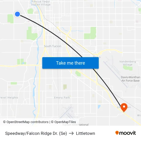 Speedway/Falcon Ridge Dr. (Se) to Littletown map