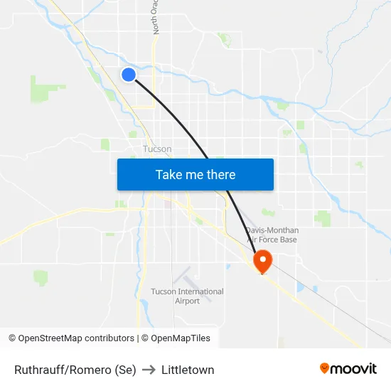 Ruthrauff/Romero (Se) to Littletown map