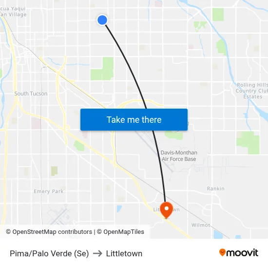 Pima/Palo Verde (Se) to Littletown map