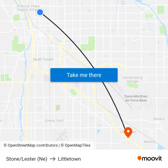 Stone/Lester (Ne) to Littletown map