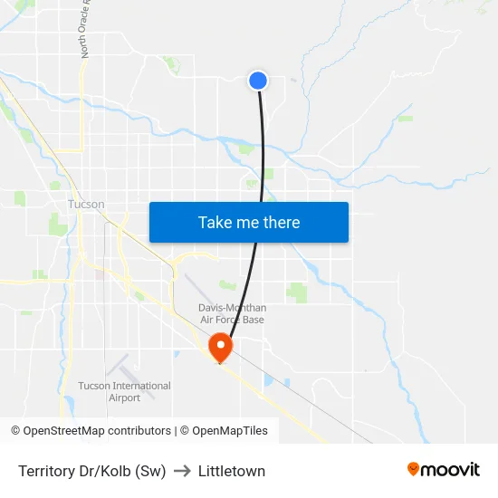 Territory Dr/Kolb (Sw) to Littletown map
