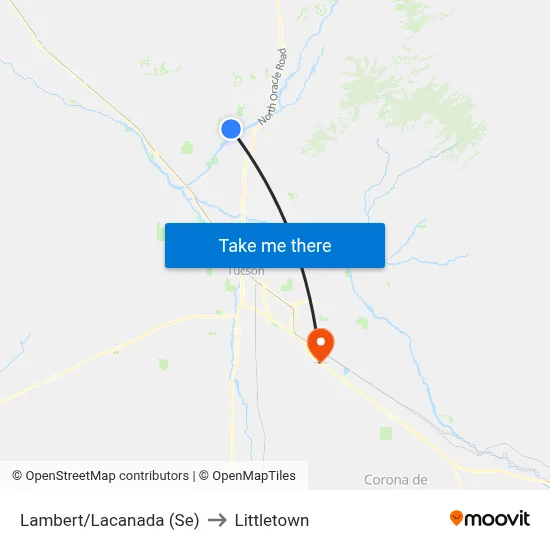 Lambert/Lacanada (Se) to Littletown map