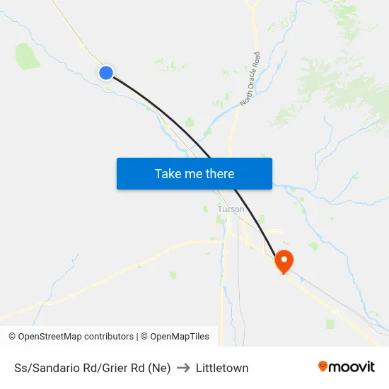 Ss/Sandario Rd/Grier Rd (Ne) to Littletown map