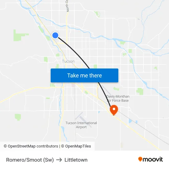 Romero/Smoot (Sw) to Littletown map