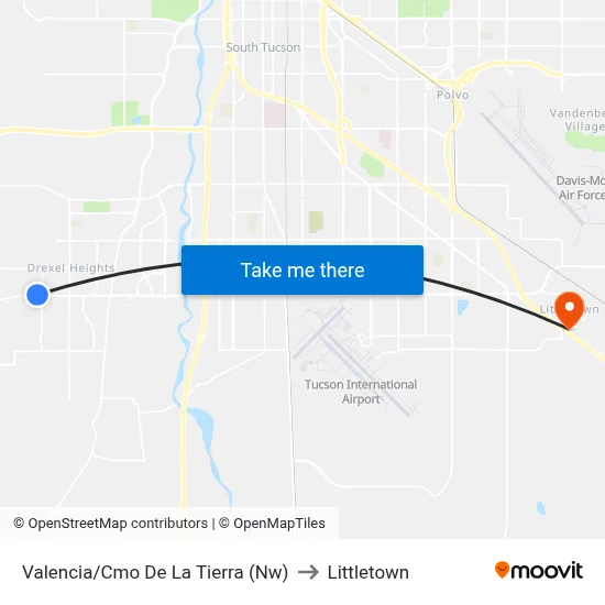 Valencia/Cmo De La Tierra (Nw) to Littletown map