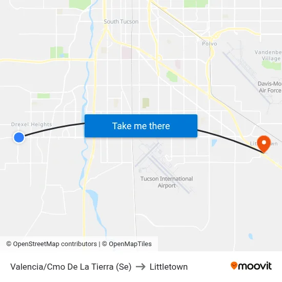 Valencia/Cmo De La Tierra (Se) to Littletown map