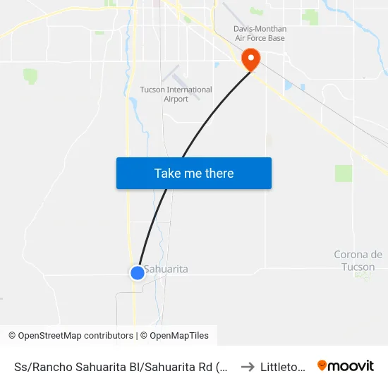 Ss/Rancho Sahuarita Bl/Sahuarita Rd (Nw) to Littletown map