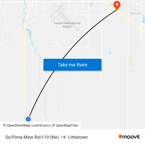 Ss/Pima Mine Rd/I-19 (Ne) to Littletown map