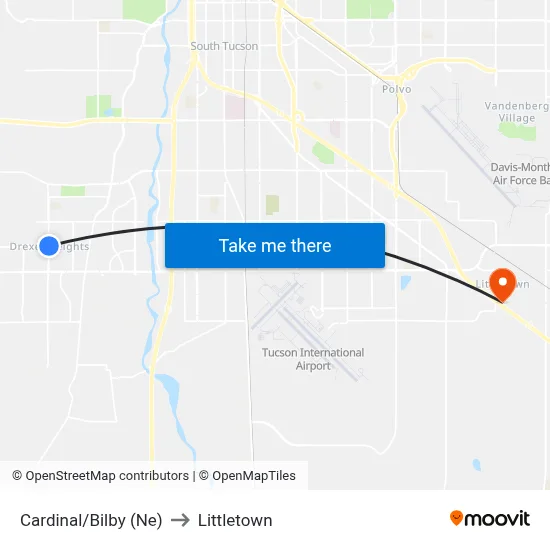 Cardinal/Bilby (Ne) to Littletown map