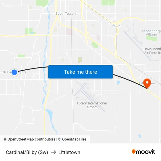 Cardinal/Bilby (Sw) to Littletown map
